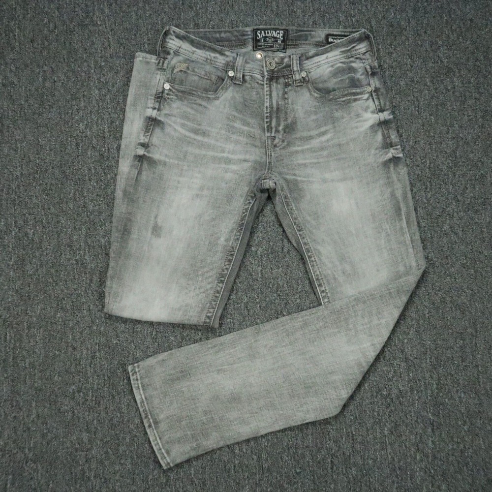 Salvage Men's Slim Straight Jeans - Gray